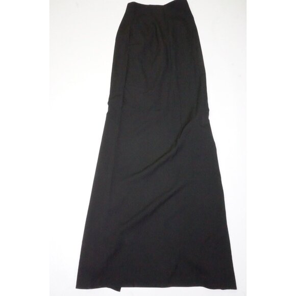 Ralph Lauren Collection Solid Black Cashmere Blend Long Business Skirt 2 NEW - Picture 1 of 4